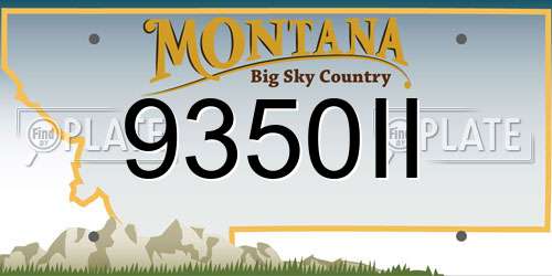 9350II Montana License Plate