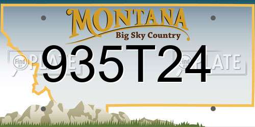 935T24 Montana License Plate