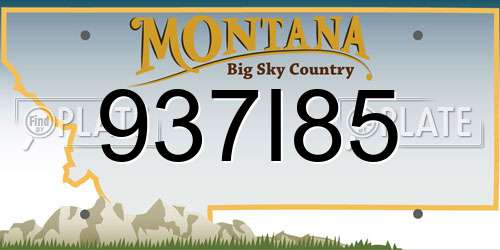 937I85 Montana License Plate
