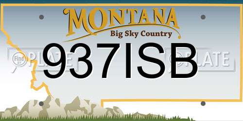 937ISB Montana License Plate