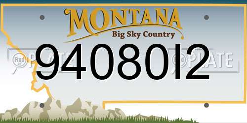 94080I2 Montana License Plate