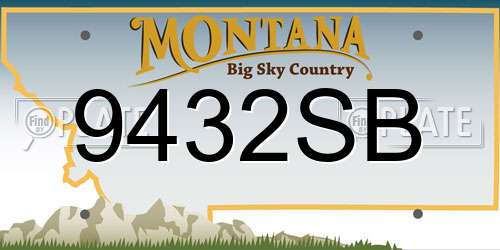 9432SB Montana License Plate