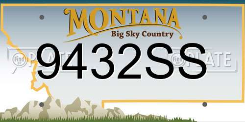 9432SS Montana License Plate
