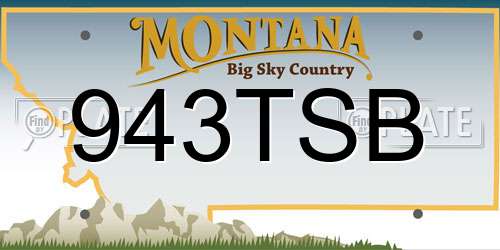 943TSB Montana License Plate