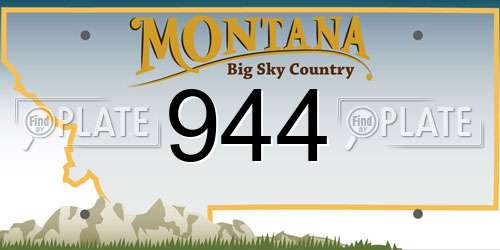 944 Montana License Plate