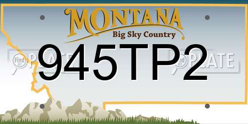 945TP2 Montana License Plate