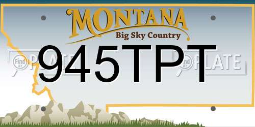 945TPT Montana License Plate