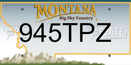 945TPZ Montana License Plate