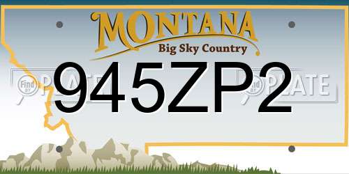 945ZP2 Montana License Plate