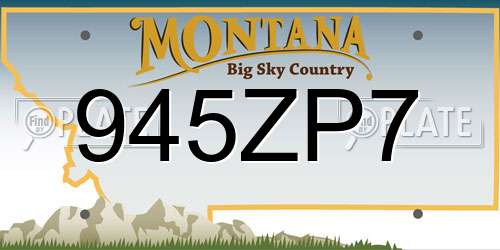 945ZP7 Montana License Plate