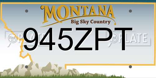 945ZPT Montana License Plate
