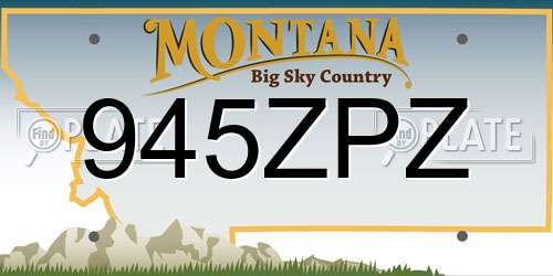 945ZPZ Montana License Plate