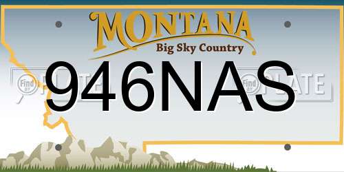 946NAS Montana License Plate