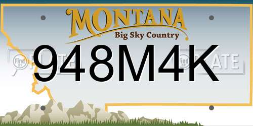 948M4K Montana License Plate