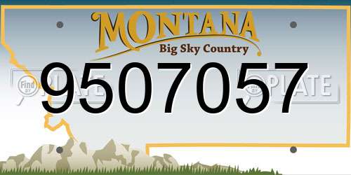 9507057 Montana License Plate