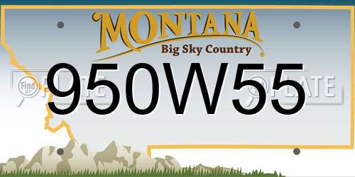 950W55 Montana License Plate
