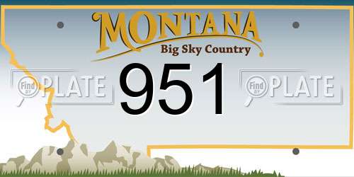 951 Montana License Plate