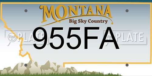 955FA Montana License Plate