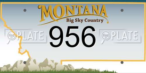956 Montana License Plate