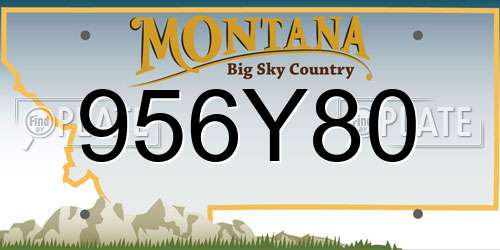 956Y80 Montana License Plate