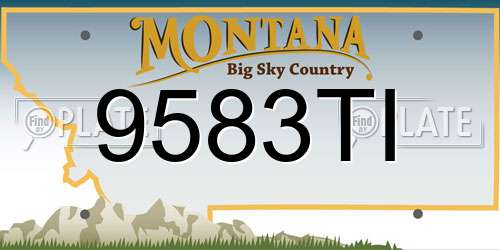 9583TI Montana License Plate