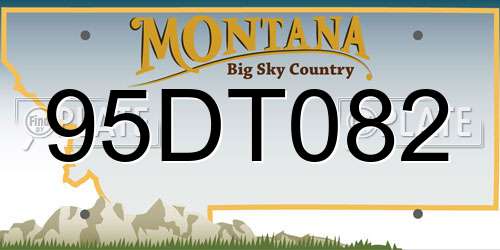 95DT082 Montana License Plate
