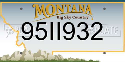 95II932 Montana License Plate