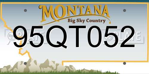 95QT052 Montana License Plate