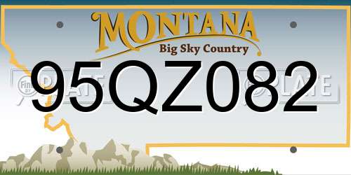 95QZ082 Montana License Plate