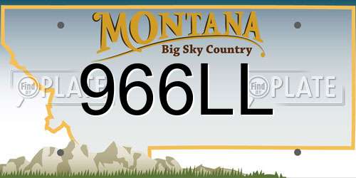 966LL Montana License Plate