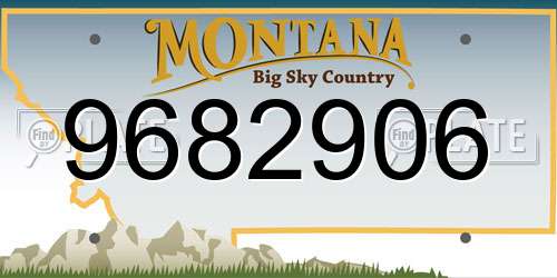 9682906 Montana License Plate