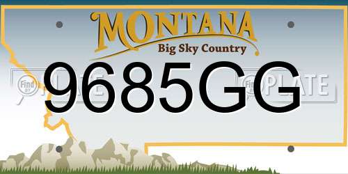 9685GG Montana License Plate
