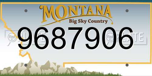 9687906 Montana License Plate