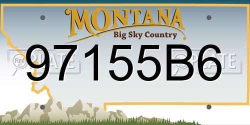 97155B6 Montana License Plate