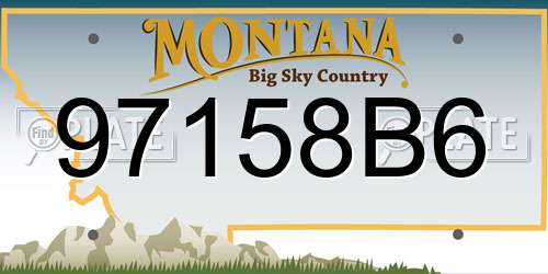 97158B6 Montana License Plate