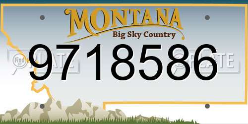 9718586 Montana License Plate