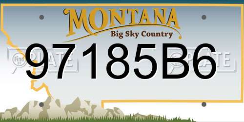 97185B6 Montana License Plate