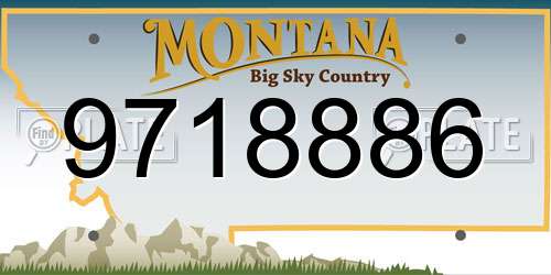 9718886 Montana License Plate