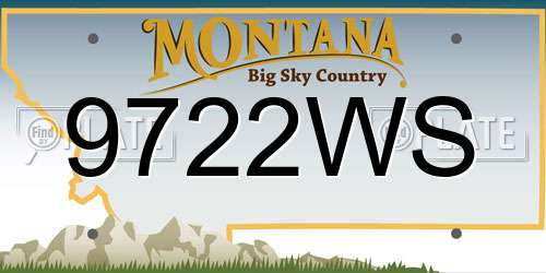 9722WS Montana License Plate