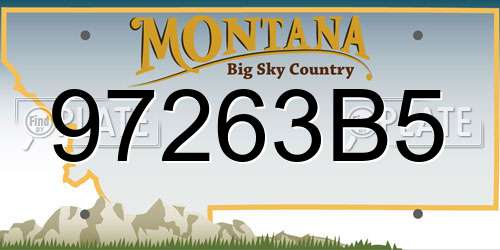 97263B5 Montana License Plate
