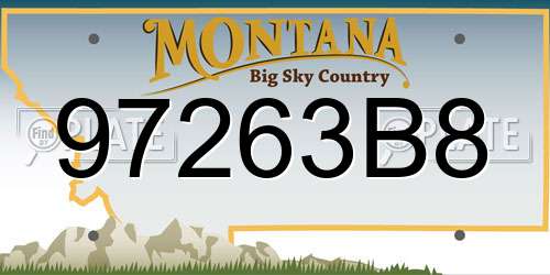 97263B8 Montana License Plate