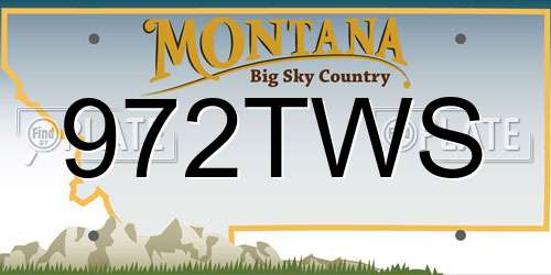 972TWS Montana License Plate