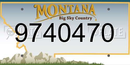9740470 Montana License Plate