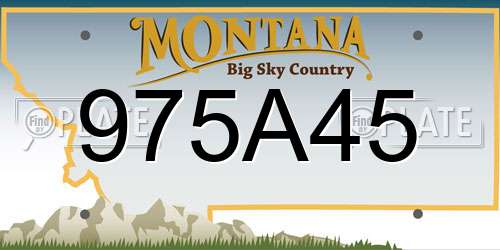 975A45 Montana License Plate