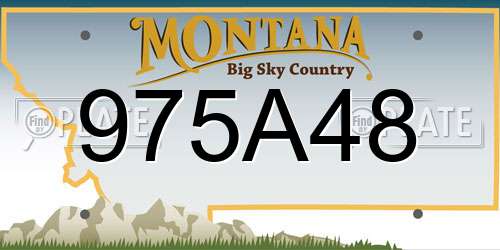 975A48 Montana License Plate
