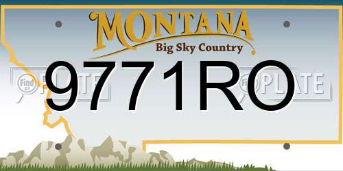 9771RO Montana License Plate
