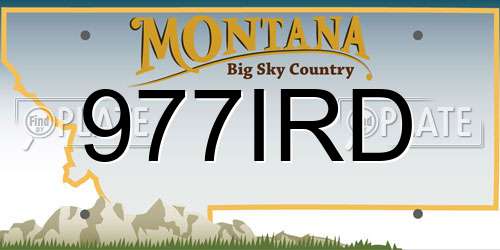 977IRD Montana License Plate