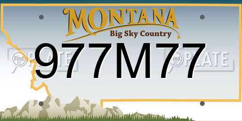 977M77 Montana License Plate