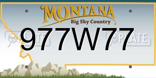977W77 Montana License Plate