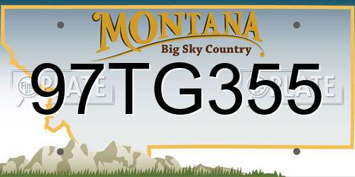 97TG355 Montana License Plate